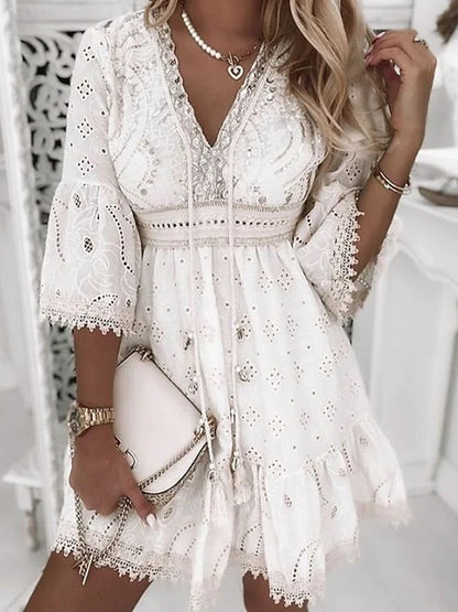 LP | Bohemian Lace Mini Dress