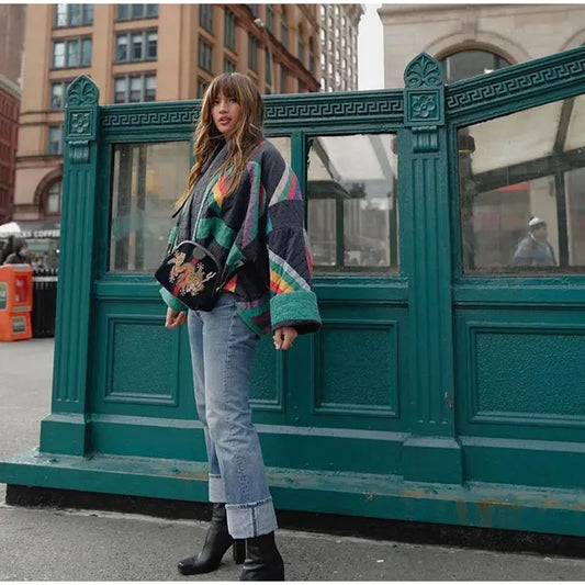 Chloé | Women's Rainbow Kimono Jacket Chic and Comfortable