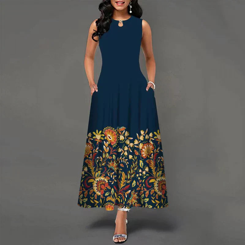 LP | New Long Casual Sleeveless Women's Printed Bohemian Retro Maxi Dresses