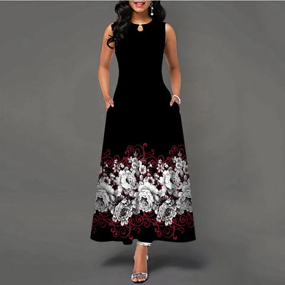 LP | New Long Casual Sleeveless Women's Printed Bohemian Retro Maxi Dresses