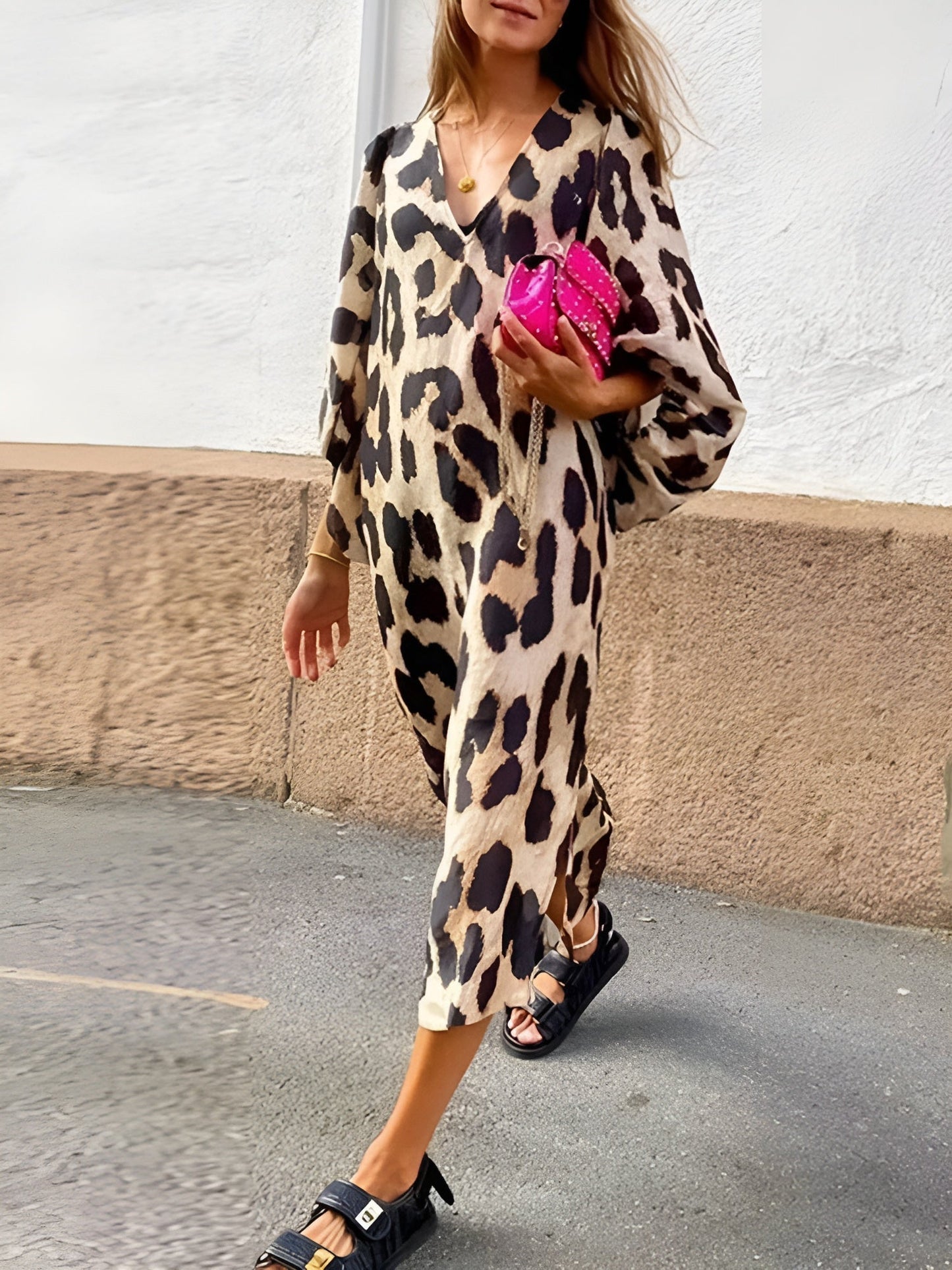Bold and elegant leopard dress