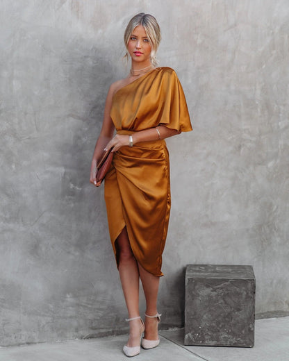 LP | One-Shoulder Long Dress