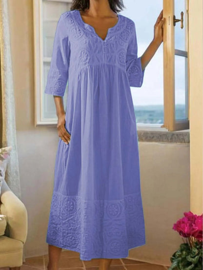 Mc | Cotton-and-linen duster dress