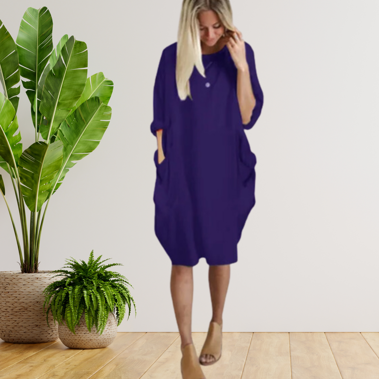 LP | Dress with large pockets and long sleeves