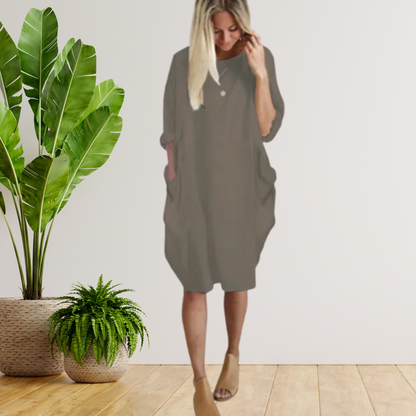LP | Dress with large pockets and long sleeves