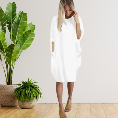 Mc | Pocket dress with long sleeves