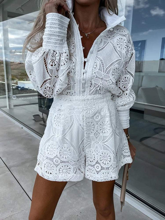 Lace set - Romantic elegance - Beautiful lace - Perfect for weddings and galas