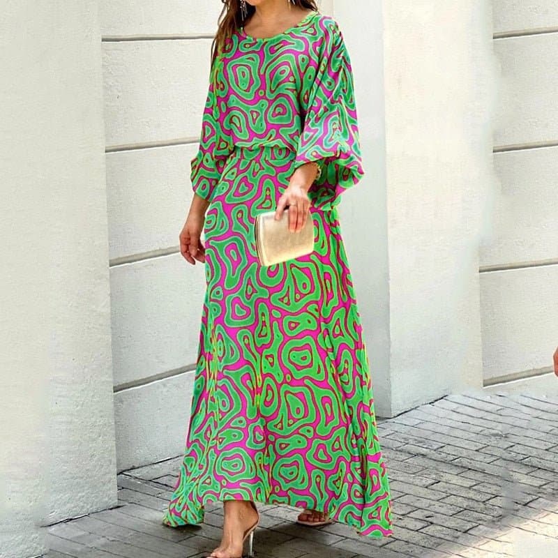 LP | Elegant maxi dress with abstract print