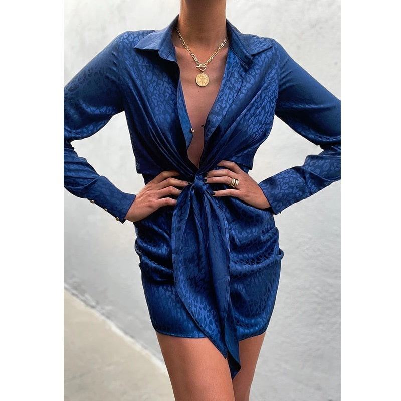 LP | elegant mini dress with leopard print