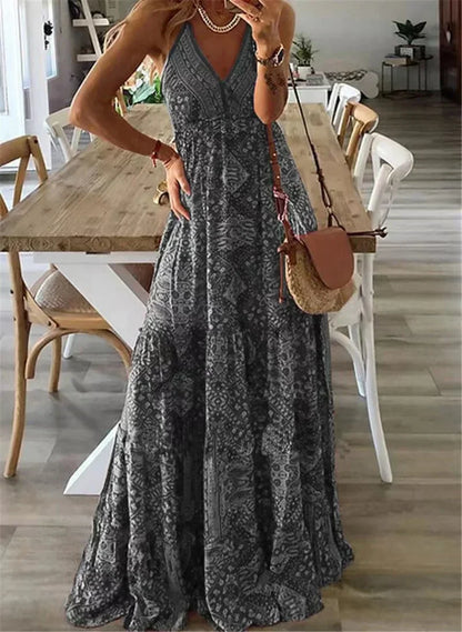 LP | Long dress with boho print