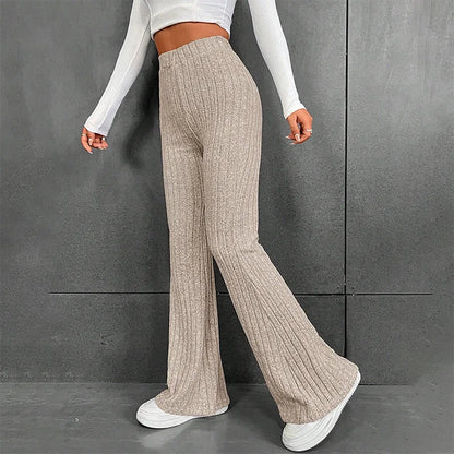 Eva | Ribbed palazzo pants | Casual chic | Soft fabric