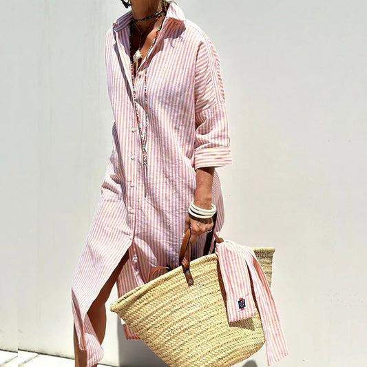Mc | Striped shirt dress