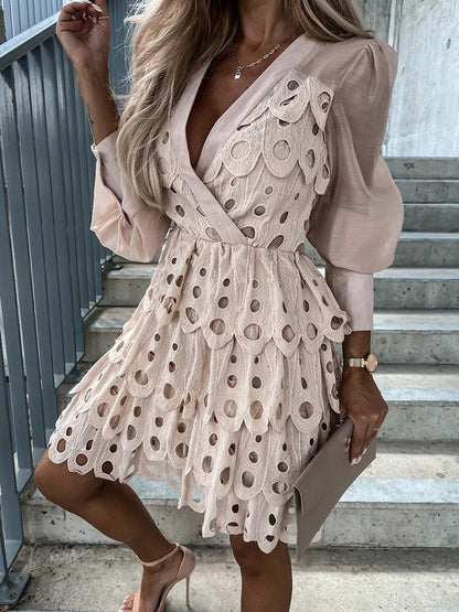 Mc | Dress with perforated details