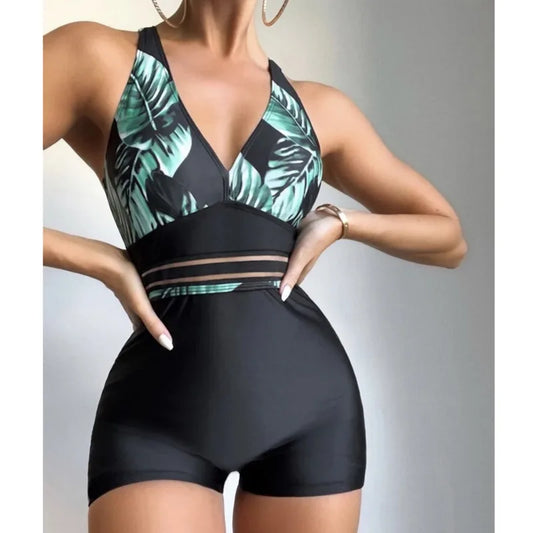 LD Push Up Swimsuit Summer Sexy One-Piece Print