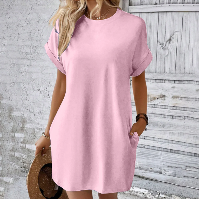 Casual T-shirt - 'Milano Italy' print and round collar