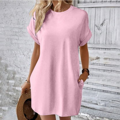 Casual T-shirt - 'Milano Italy' print and round collar