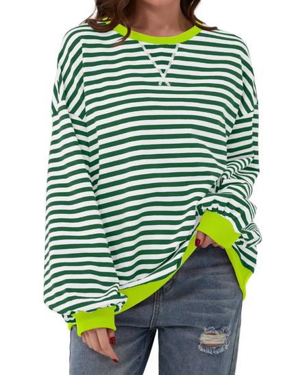 Helena | Chic and Comfortable Women's Striped Sweater