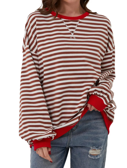 Helena | Chic and Comfortable Women's Striped Sweater