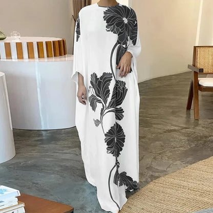 Mc | Fashionable dress with floral print.