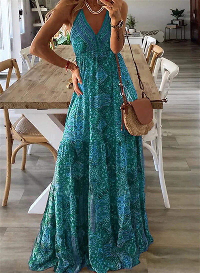 LP | Long dress with boho print