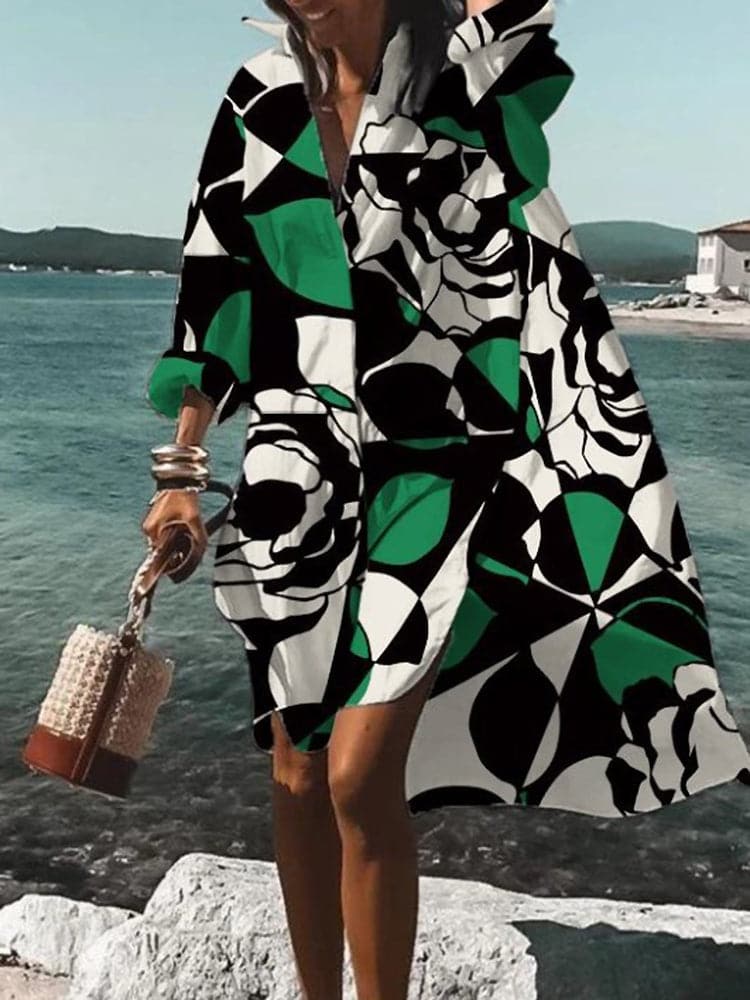 LP | Colorful and wide dress with summer motifs