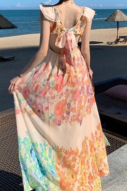 Seraphina | Long-sleeved ruffled summer dress