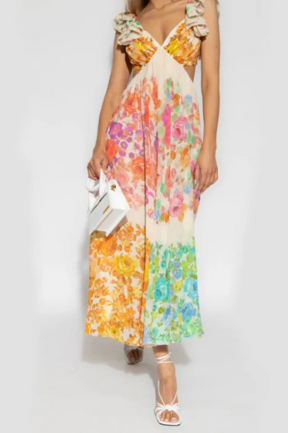 Seraphina | Long-sleeved ruffled summer dress