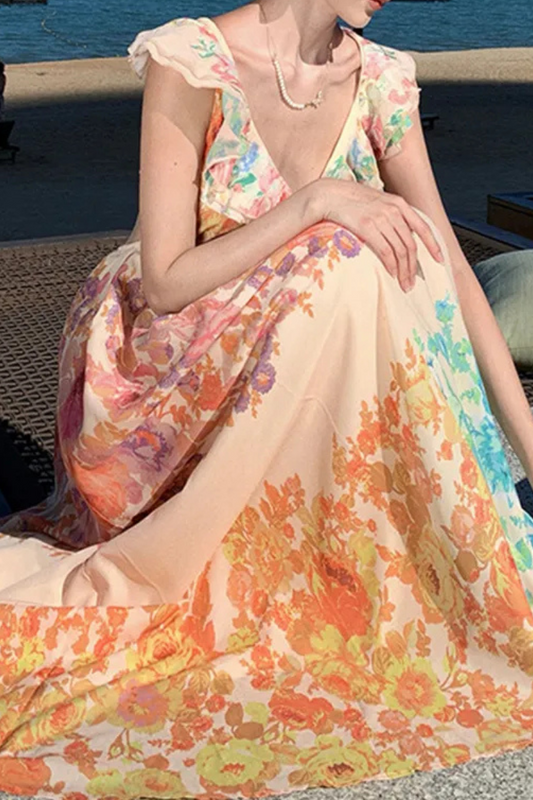 Seraphina | Long-sleeved ruffled summer dress