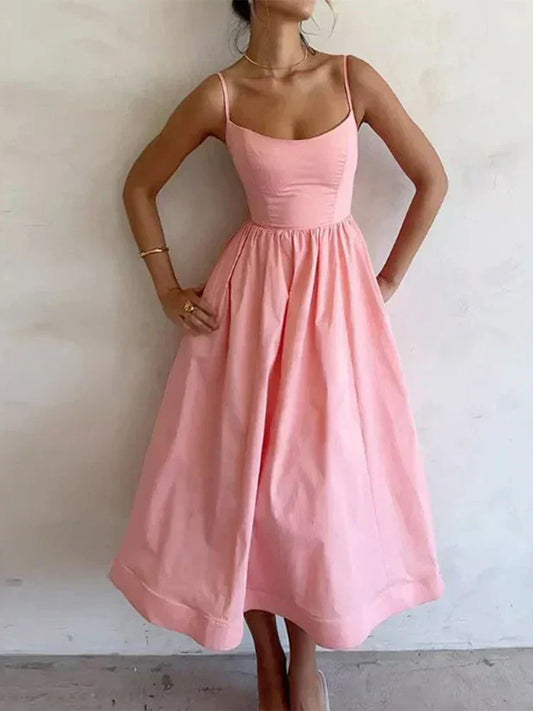 Sexy summer dress with flattering neckline
