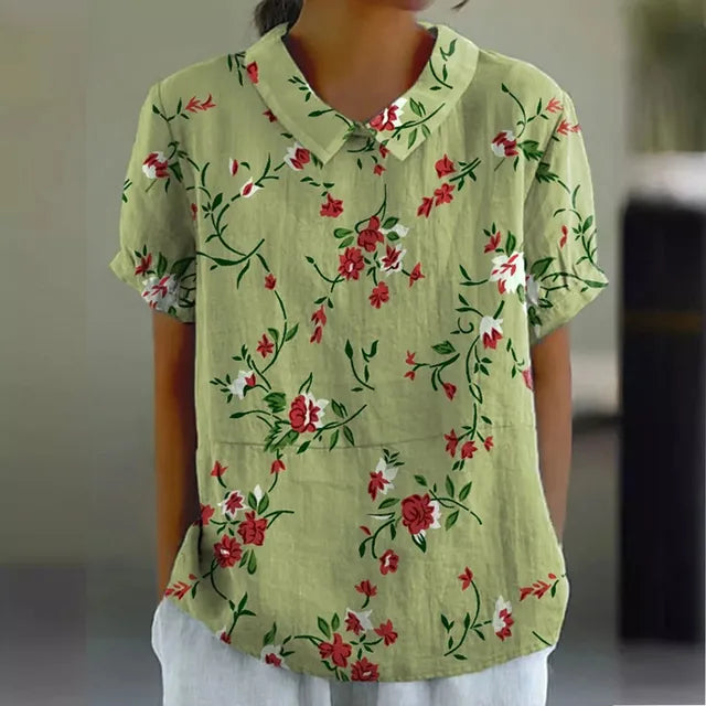 Blouse with floral print for men