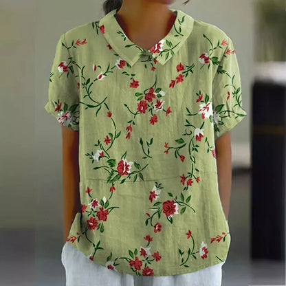 Blouse with floral print for men