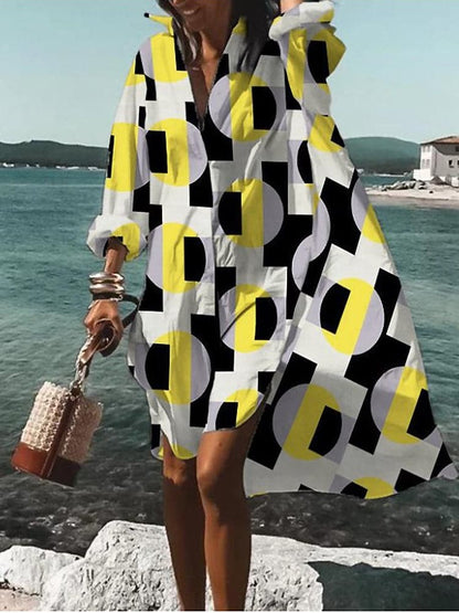 LP | Colorful and wide dress with summer motifs