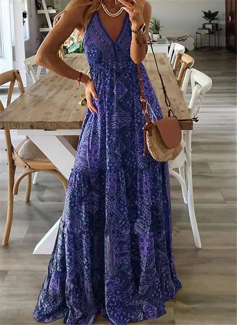 LP | Long dress with boho print