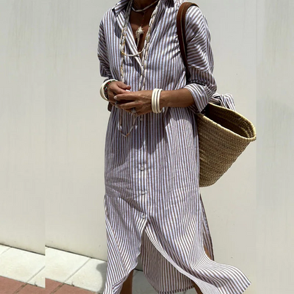 LP | Elegant striped shirt dress