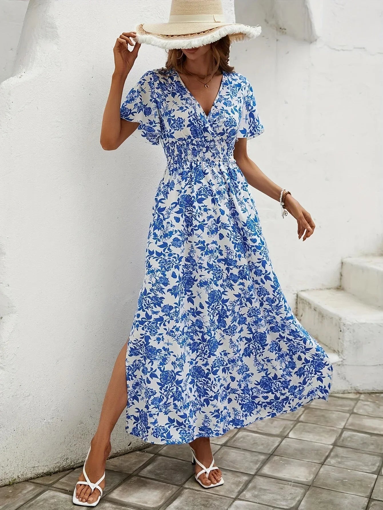 LP | Long Dress in Delft Blue