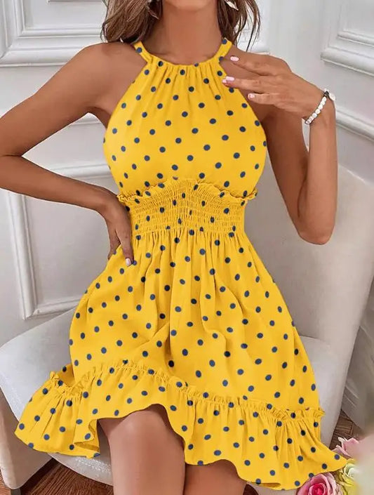 Agnes - Sexy abito casual senza maniche in stile cavezza