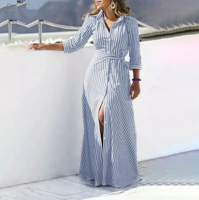 Mc | Striped Long Dress