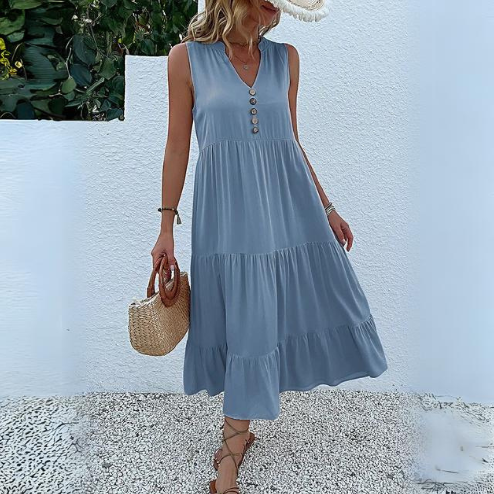 Mc | Dress with buttons and ruffles