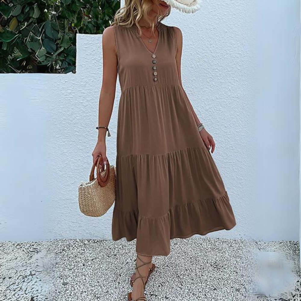 Mc | Dress with buttons and ruffles