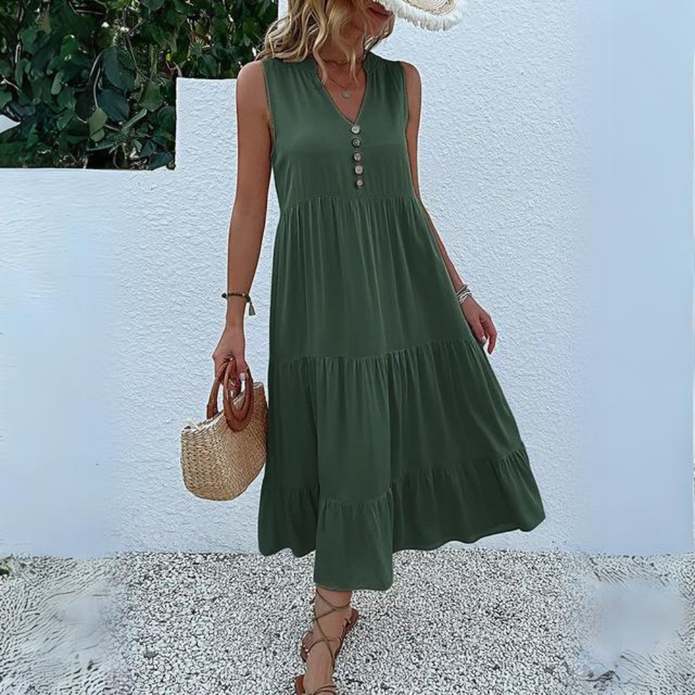 Mc | Dress with buttons and ruffles