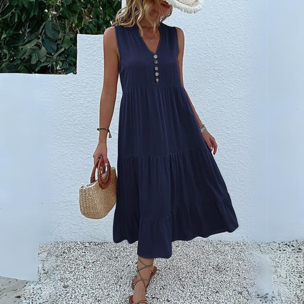 Mc | Dress with buttons and ruffles