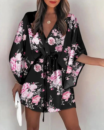 LP | Beach dress with floral pattern
