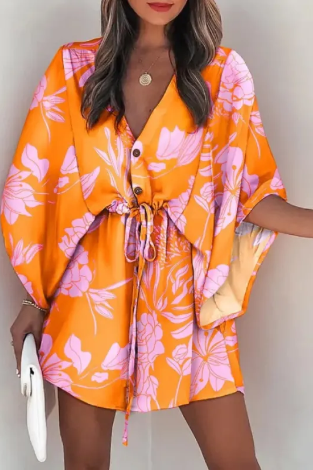 LP | Beach dress with floral pattern