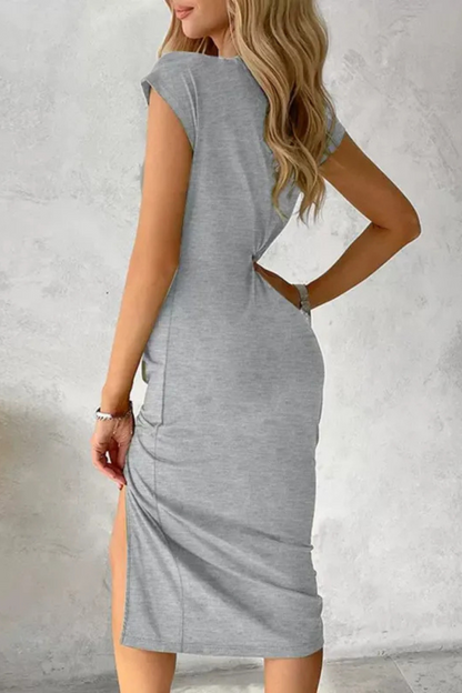 Tamsin - Twisted short-sleeve dress