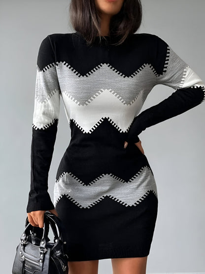 LP | Elegant knit bodycon mini dress