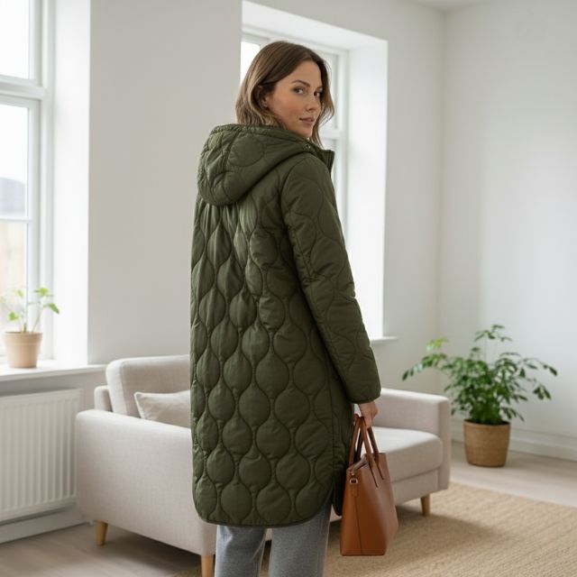 Danielle | Women's Patterned Parka with Hood Chic and Comfortable
