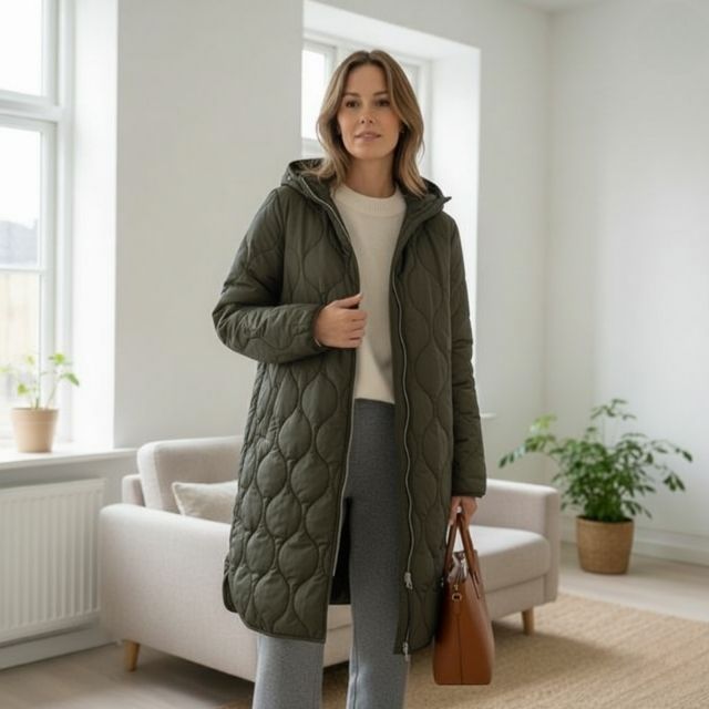 Danielle | Women's Patterned Parka with Hood Chic and Comfortable