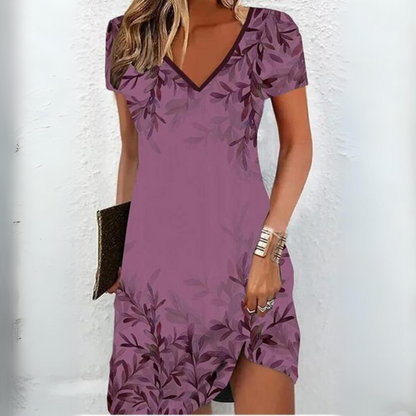 LP | Women's dress with leaf print