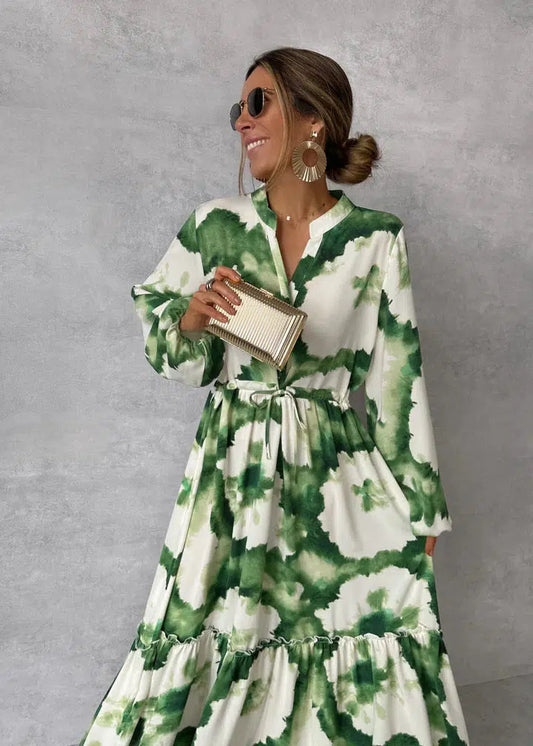 LD | Elegant maxi dress with V-neckline