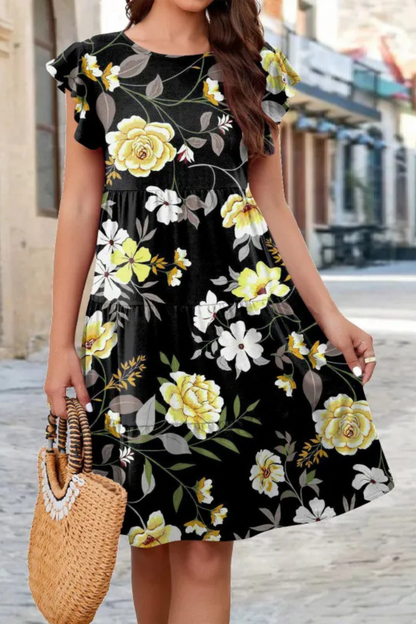 Vivienne | Summer dress with ruffled sleeves